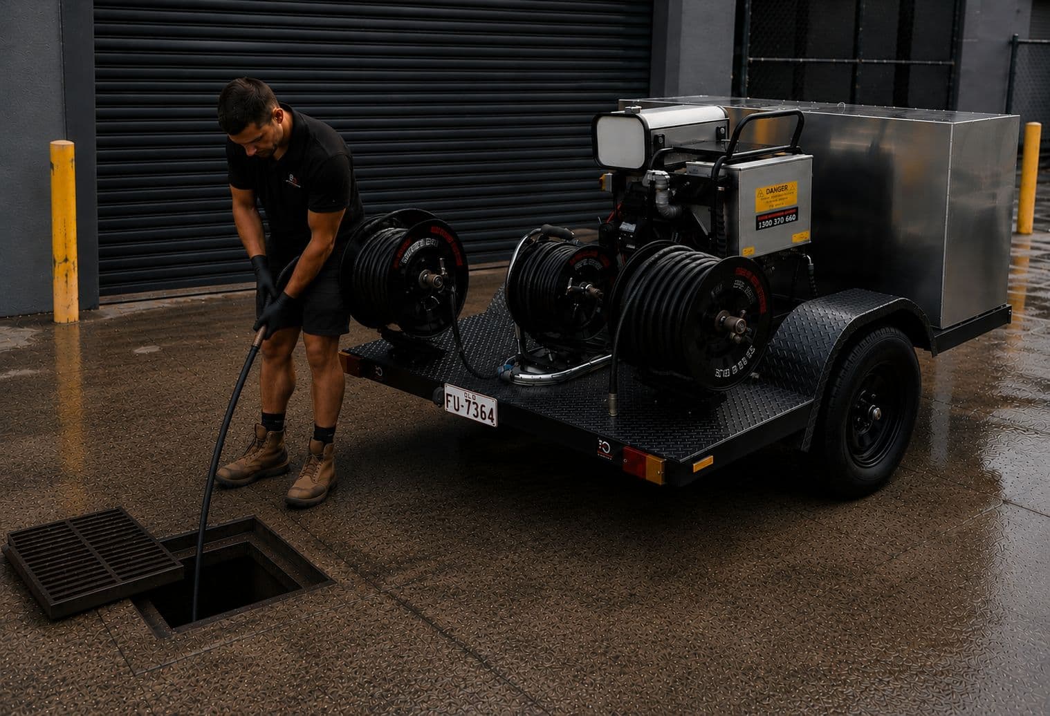 High-Pressure Drain Jetting